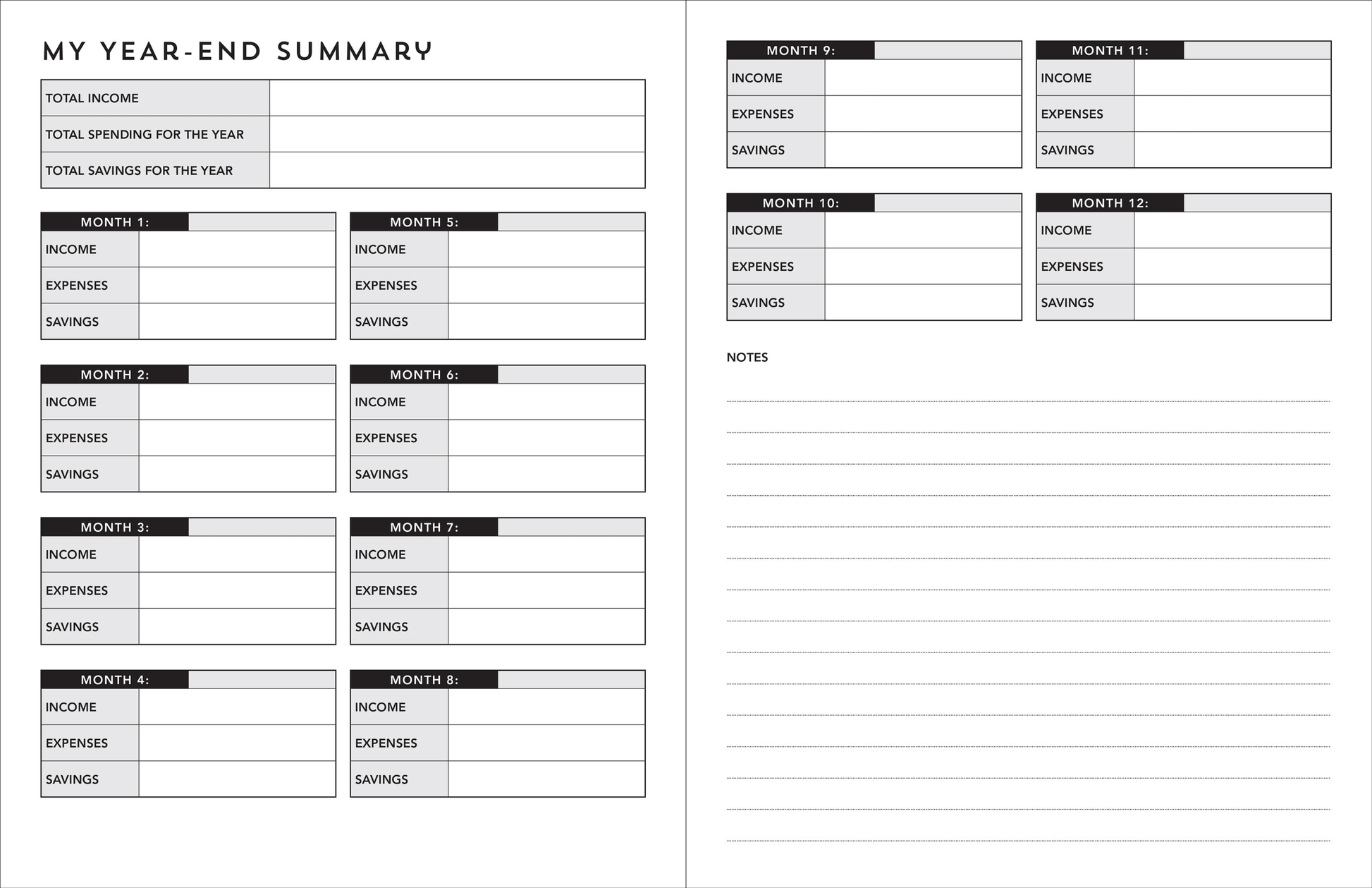Weekly Budget Planner - Wordkind Stationery Boutique