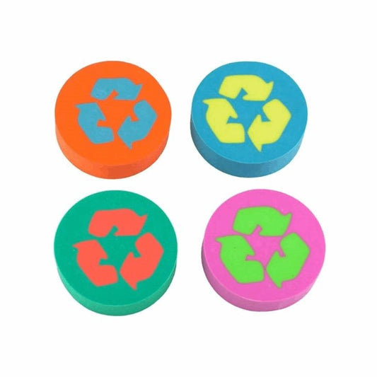 Colourful Environmentally Friendly Erasers 4-pack - Wordkind