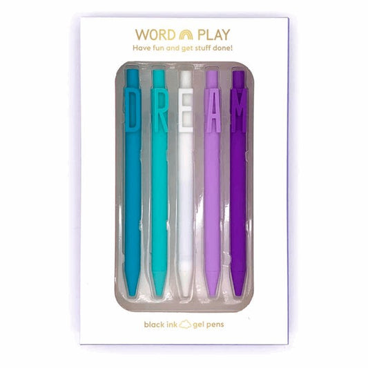 DREAM Wordplay Teal and Purple Gel Pen Set - Wordkind