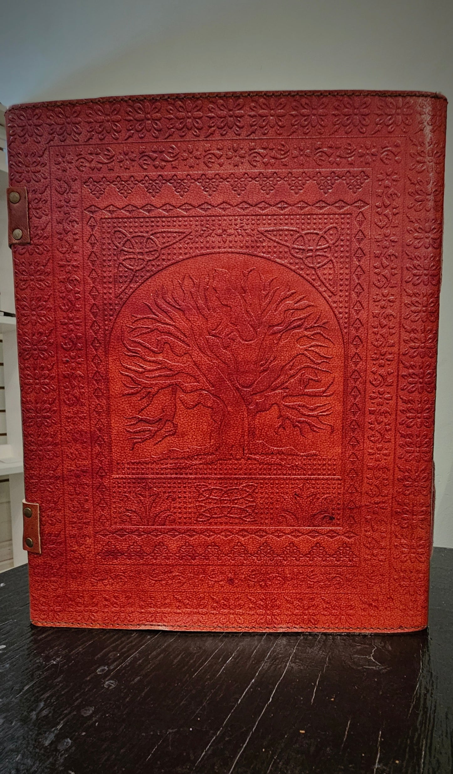 Tree of Life Sienna-Coloured Leather Journal