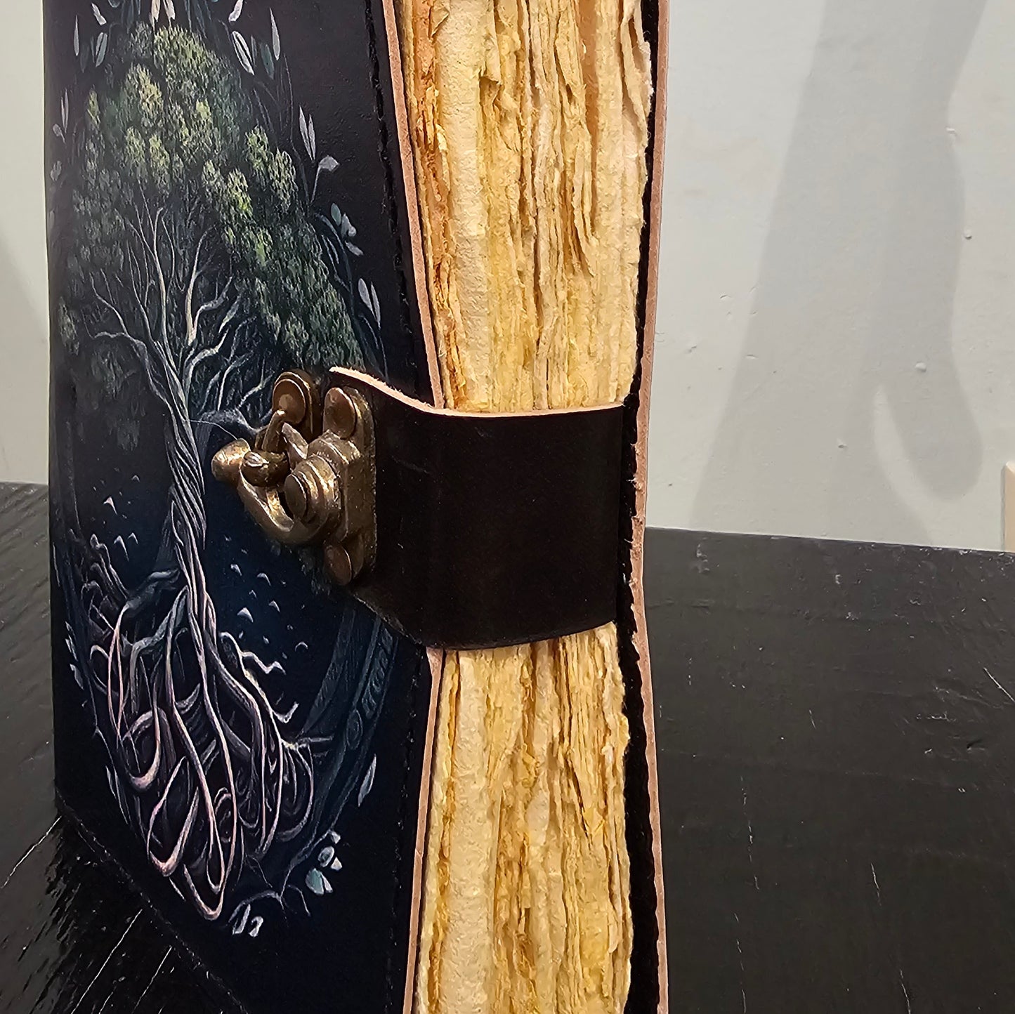 Handmade Tree of Life Painted Leather Journal