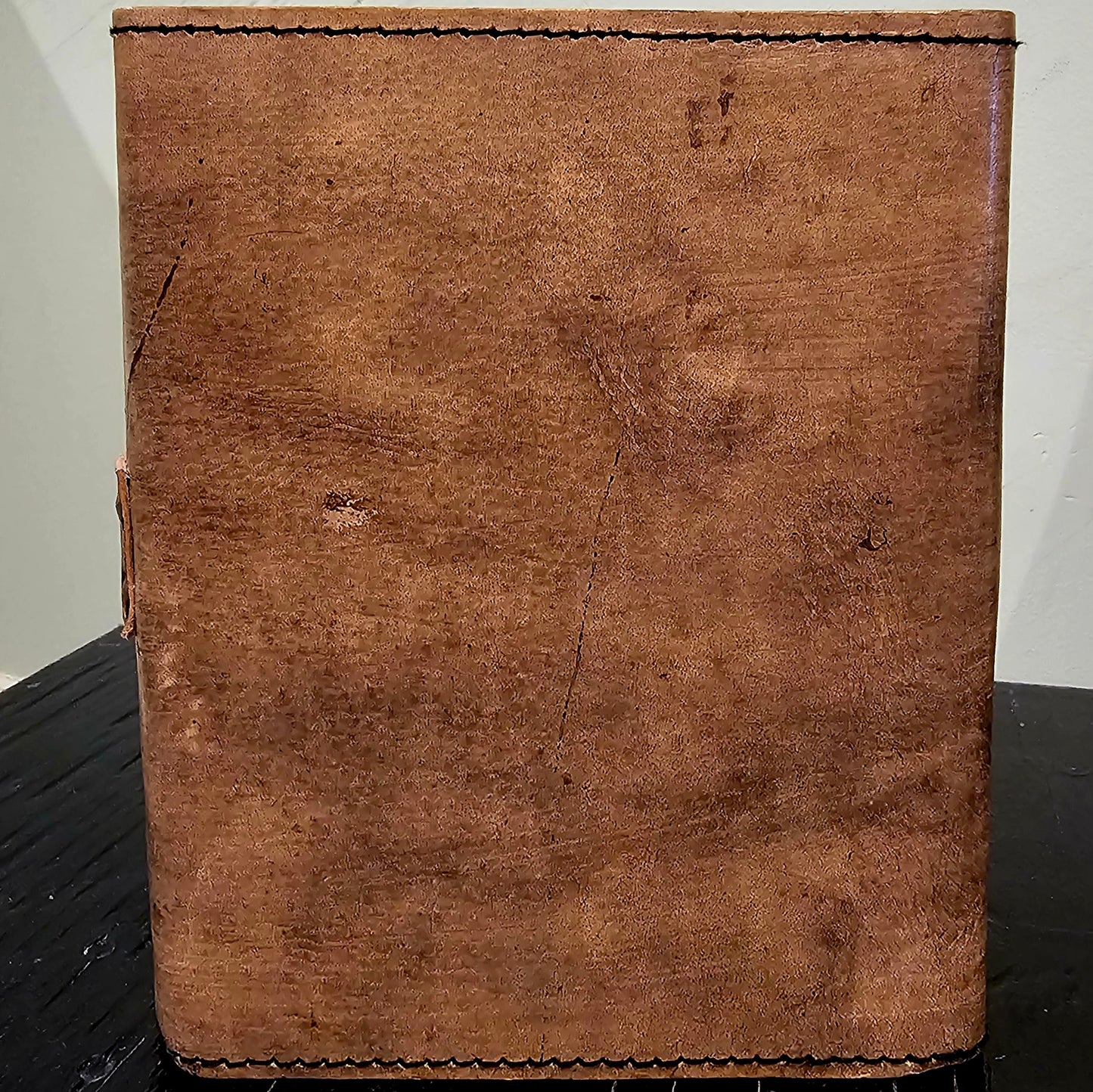 Handmade Leather Journal with Lapis Lazuli Gemstone