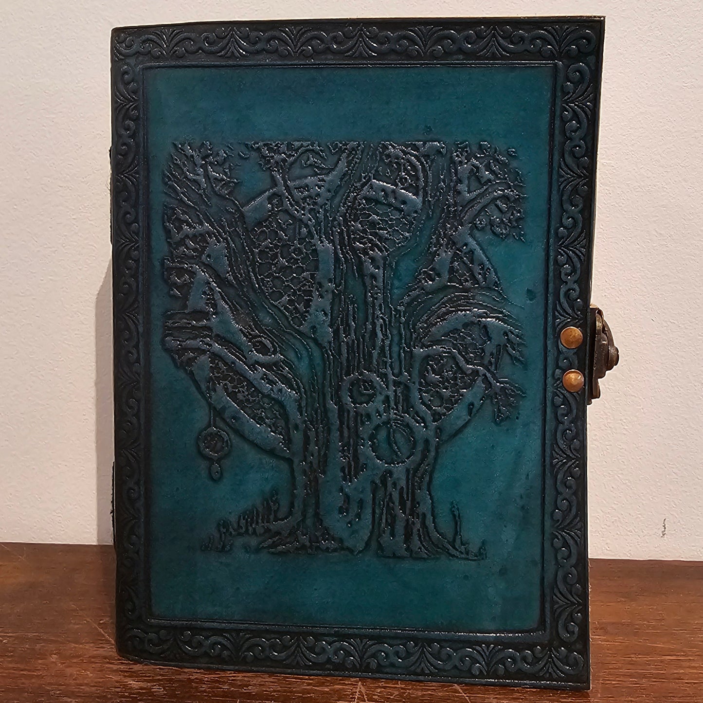 Oak Tree Green Leather Journal