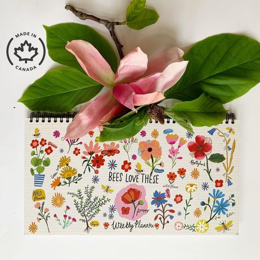 Bees Love These Floral Weekly Planner- Wordkind