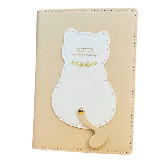 Beige Kitten Diary Fancy Fashion Journal Notebook