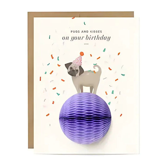 Pop-Up Card - Pug - Birthday