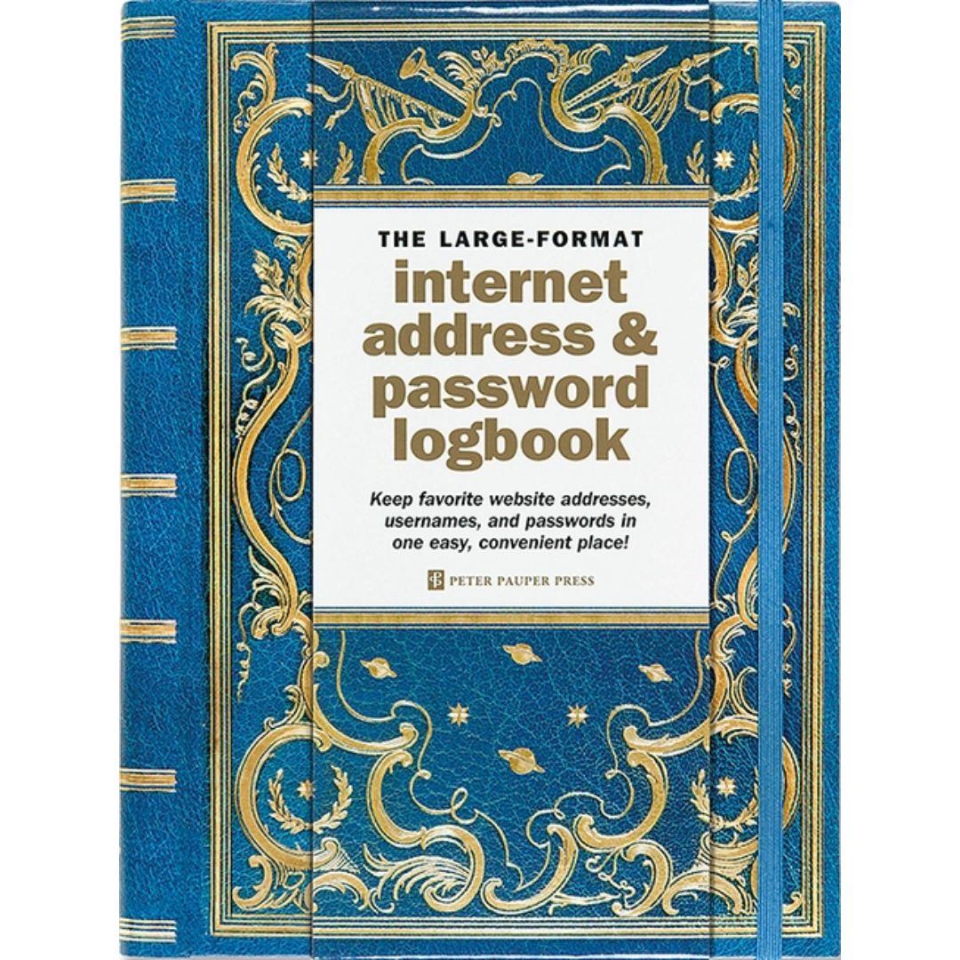 Celestial Large-Format Internet Address & Password Logbook - Wordkind