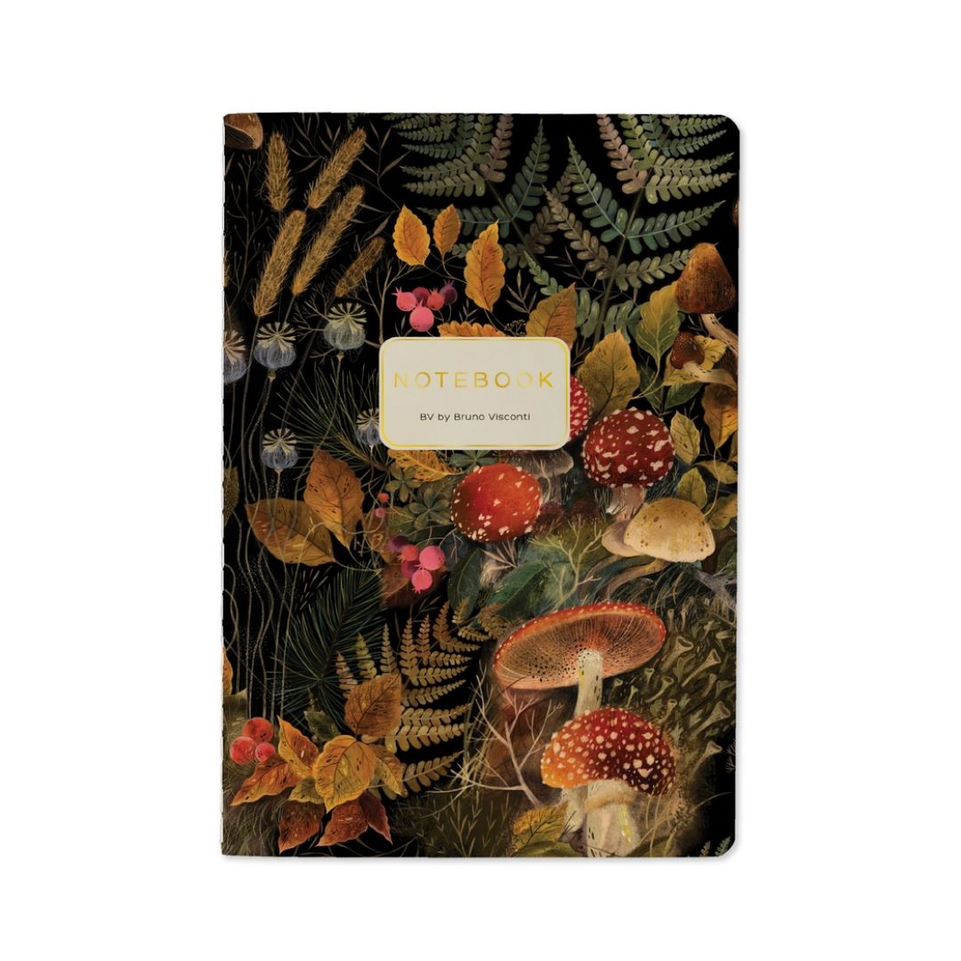 Bruno Visconti Forest Mushrooms Notebook – Nature-Inspired and Beautiful