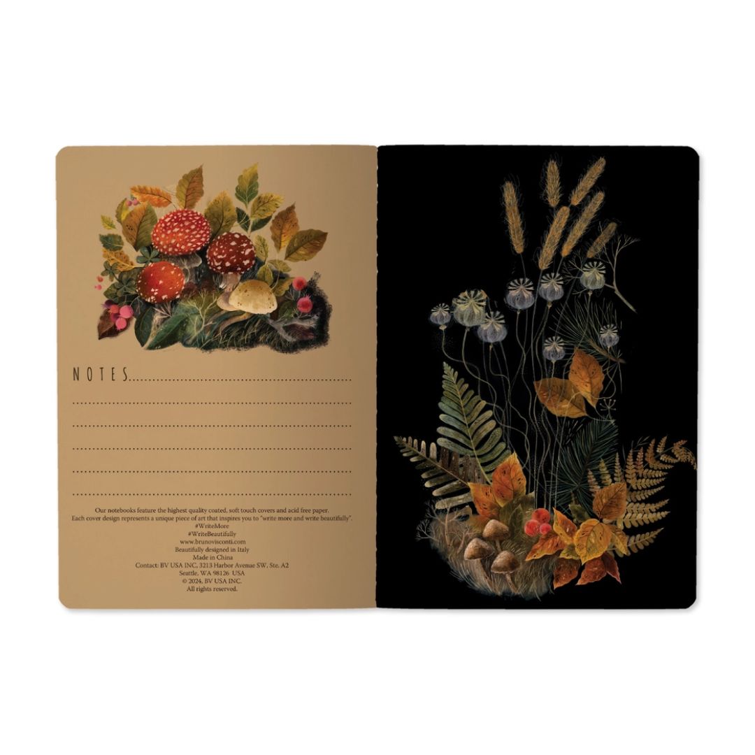 Bruno Visconti Forest Mushrooms Notebook – Nature-Inspired and Beautiful