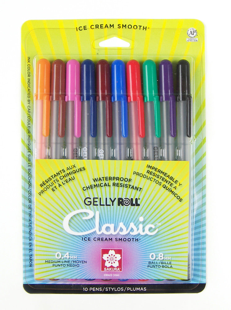 Gelly Roll Classic Pen Set, 08 Medium - Asst (10 pk) - Wordkind