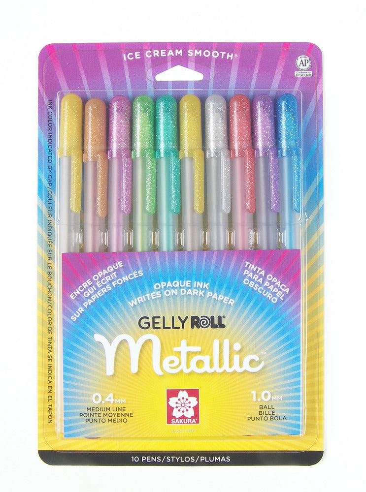 Gelly Roll Metallic Pen Set, Asst (10 pk) - Wordkind