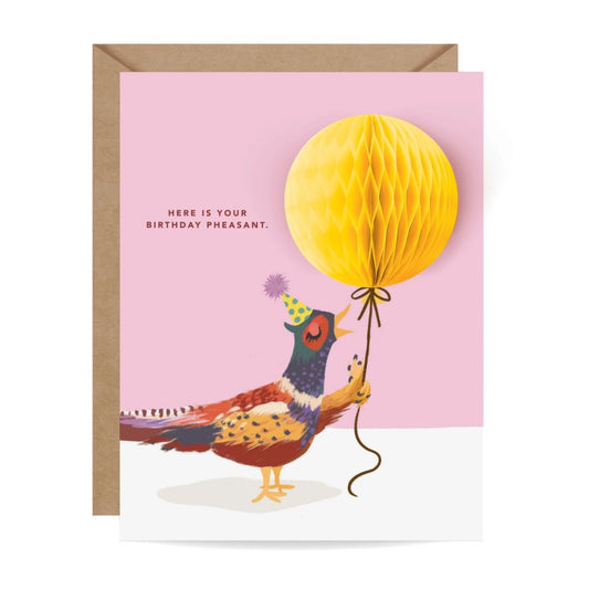 Pop-Up Birthday Card - Birthday Pheasant