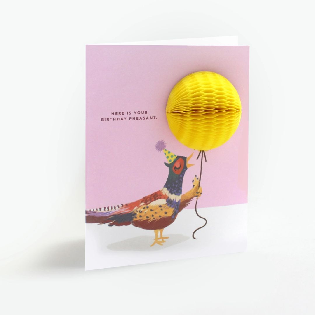 Pop-Up Birthday Card - Birthday Pheasant