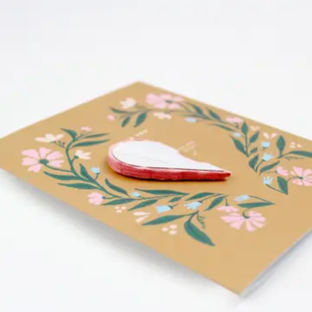 Pop-Up Card - Floral Heart - Thank You Card