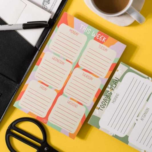 Retro Weekly Planner Notepad - Wordkind