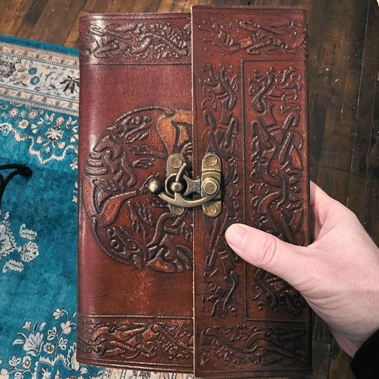 Dragon-Themed Handmade Leather Journal