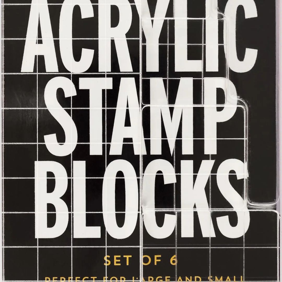 Studio Series Acrylic Block Stamp Set (6 clear blocks) - Wordkind