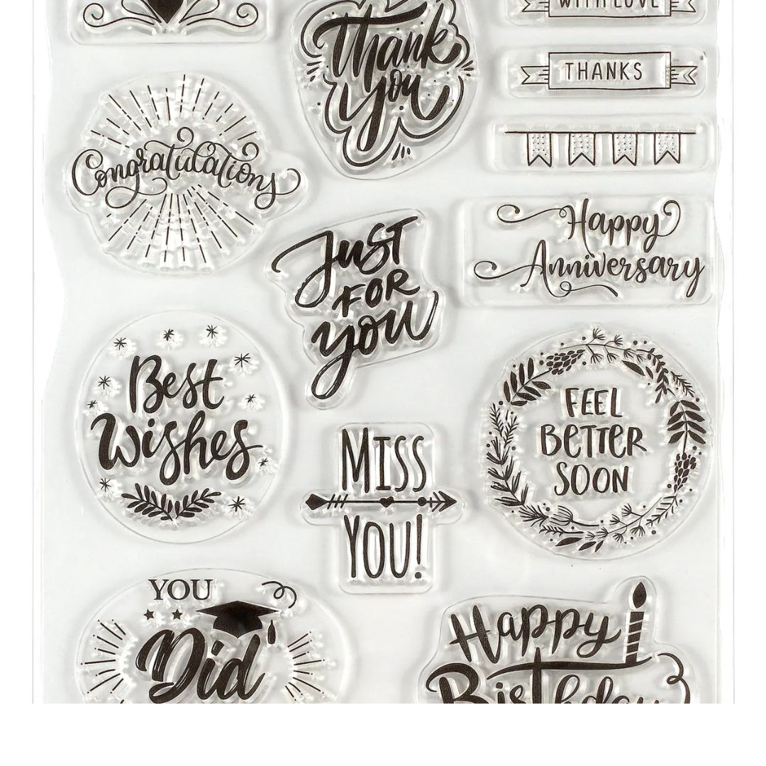 Friendly Greetings Clear Stamp Set - Wordkind