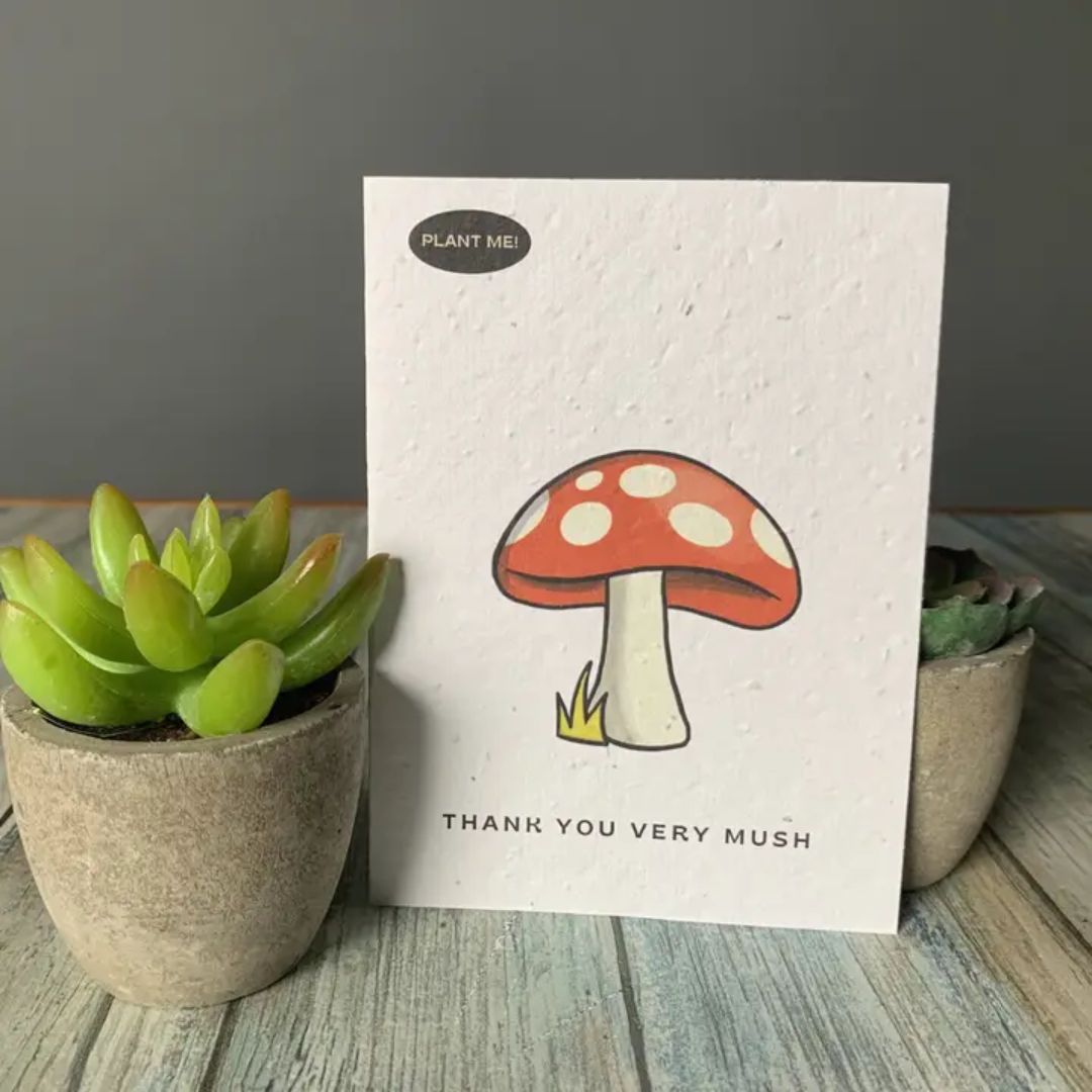 Thank You Very Mush Seed Paper Greeting Card - Wordkind