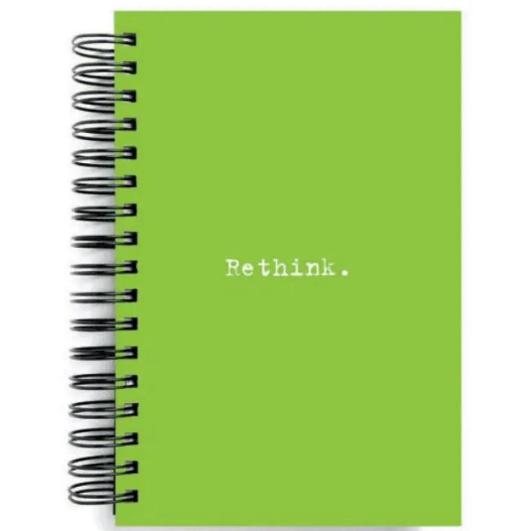 Eco-Friendly 6X9 "Rethink” Green Journal -Timeless Design - Wordkind