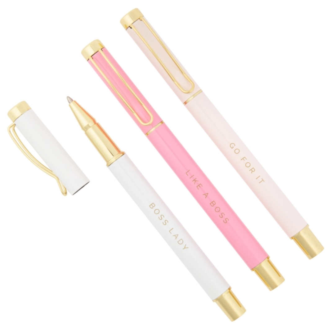 Refillable Boss Lady Metal Pen Set - Wordkind