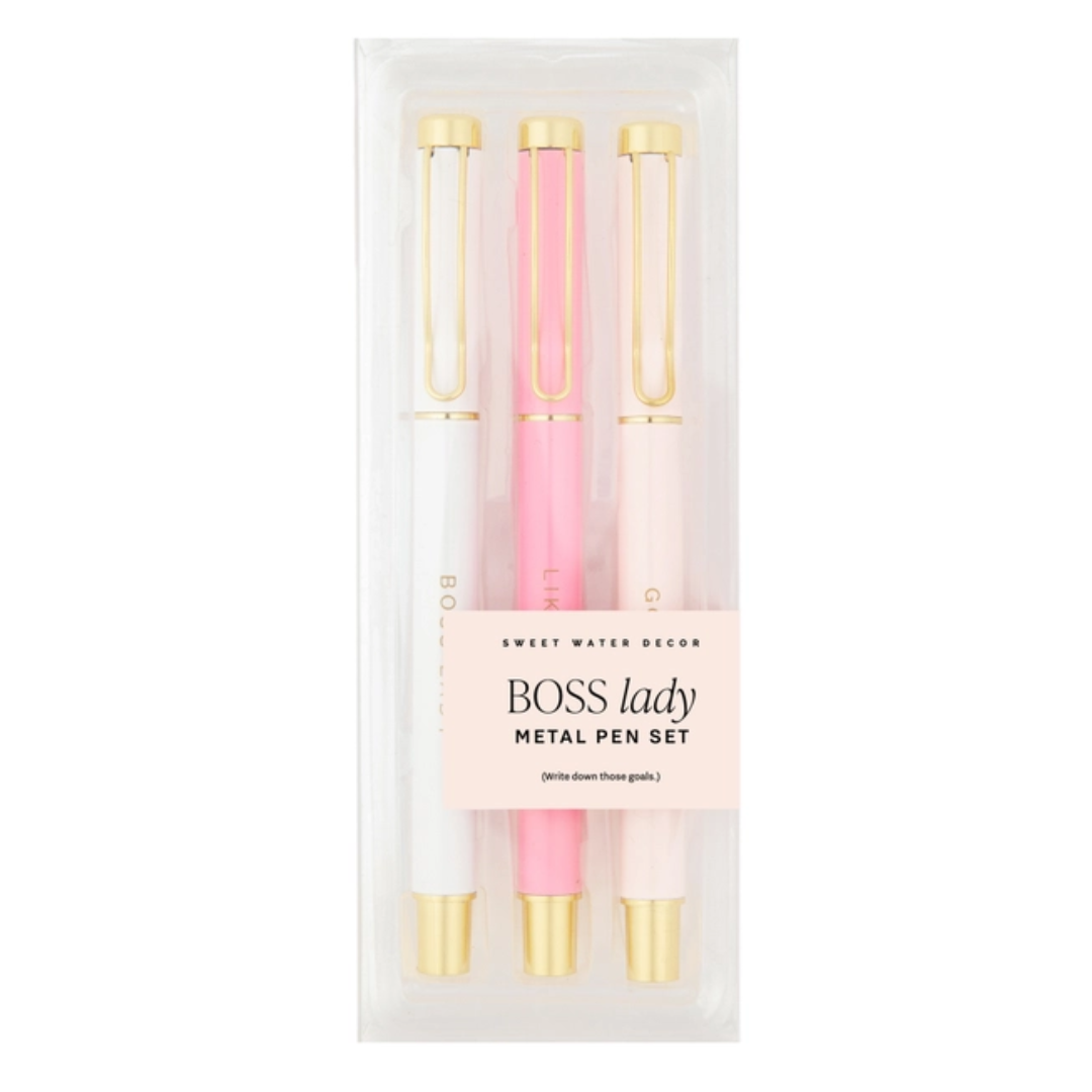 Refillable Boss Lady Metal Pen Set - Wordkind