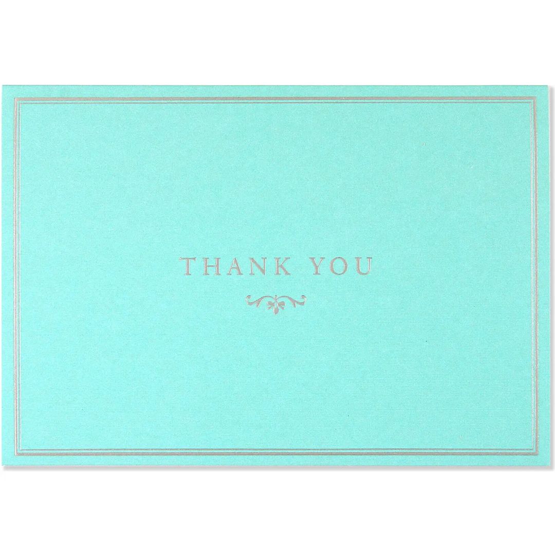 Tiffany-Blue Thank You Note Card Set | Elegant Stationery