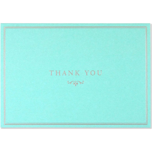 Tiffany-Blue Thank You Note Card Set | Elegant Stationery