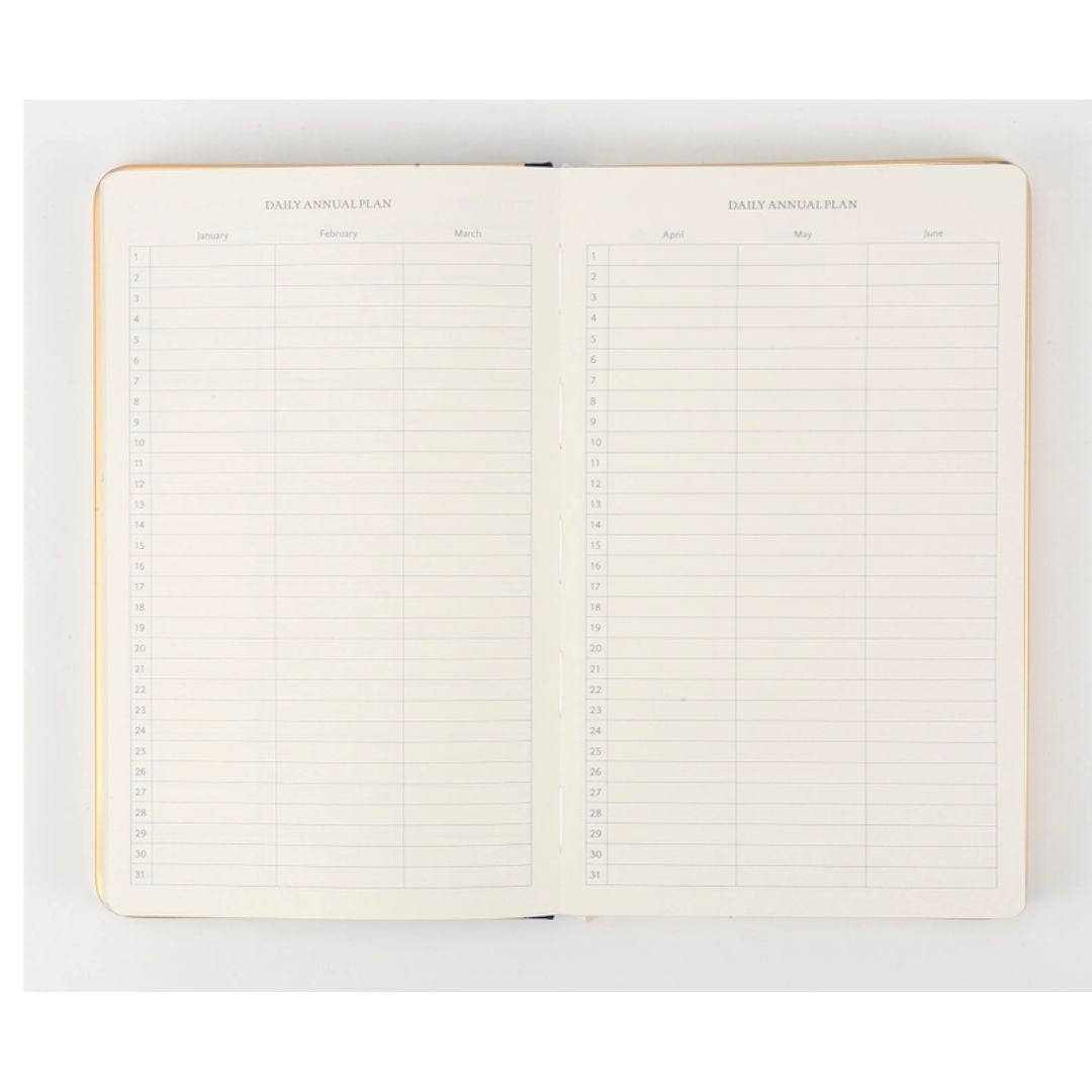 Undated Diary Personal Planner Vegan Cover- Sky Blue - Wordkind