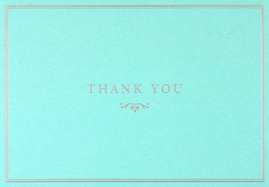 Blue Elegance Thank You Notes