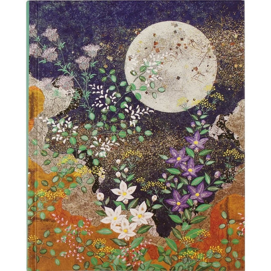 Autumn Moon wth Flowers Journal | Premium Lined Writing Notebook - Wordkind Stationery Boutique