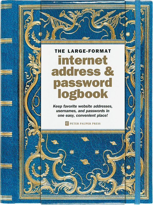 Celestial Large - Format Internet Address & Password Logbook (Faire) - Wordkind Stationery Boutique