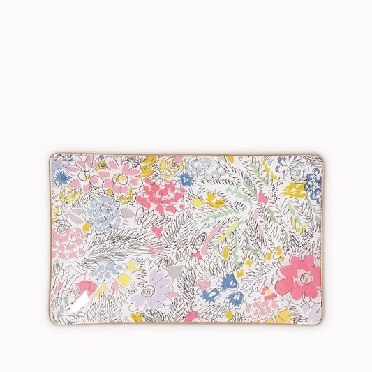 Chagall Glass Tray – A Vintage Floral Catchall with a Modernist Touch - Wordkind Stationery Boutique