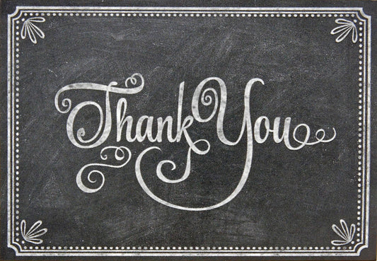 Chalkboard Thank You Notes - Wordkind Stationery Boutique