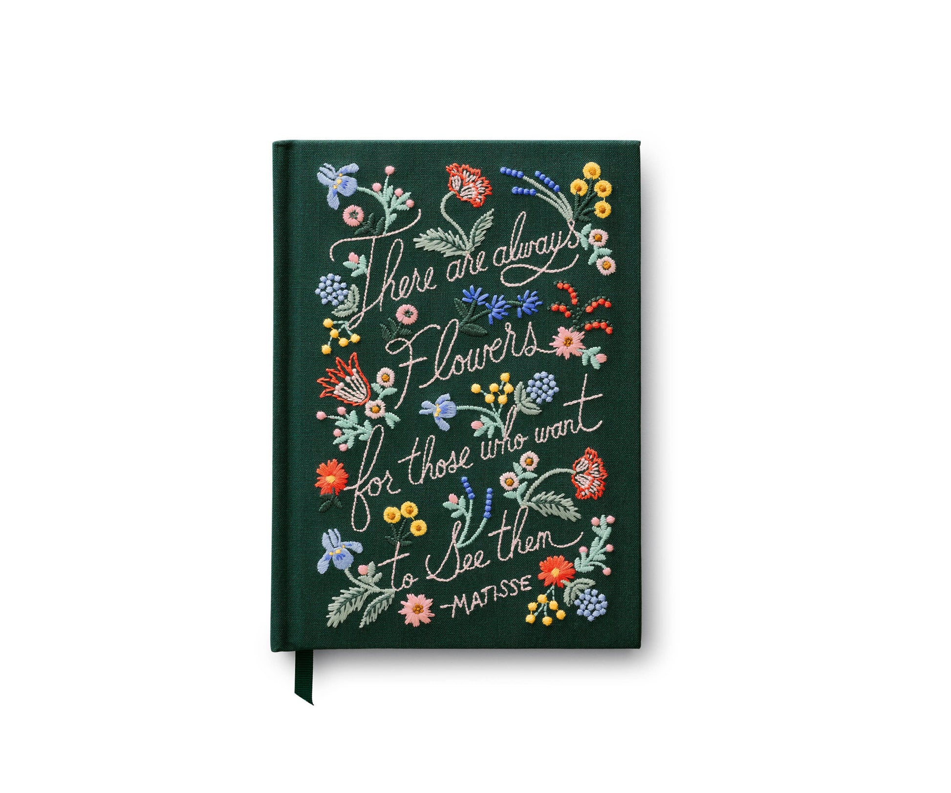 Embroidered Journal – Elegant Keepsake with Matisse Quote - Wordkind Stationery Boutique
