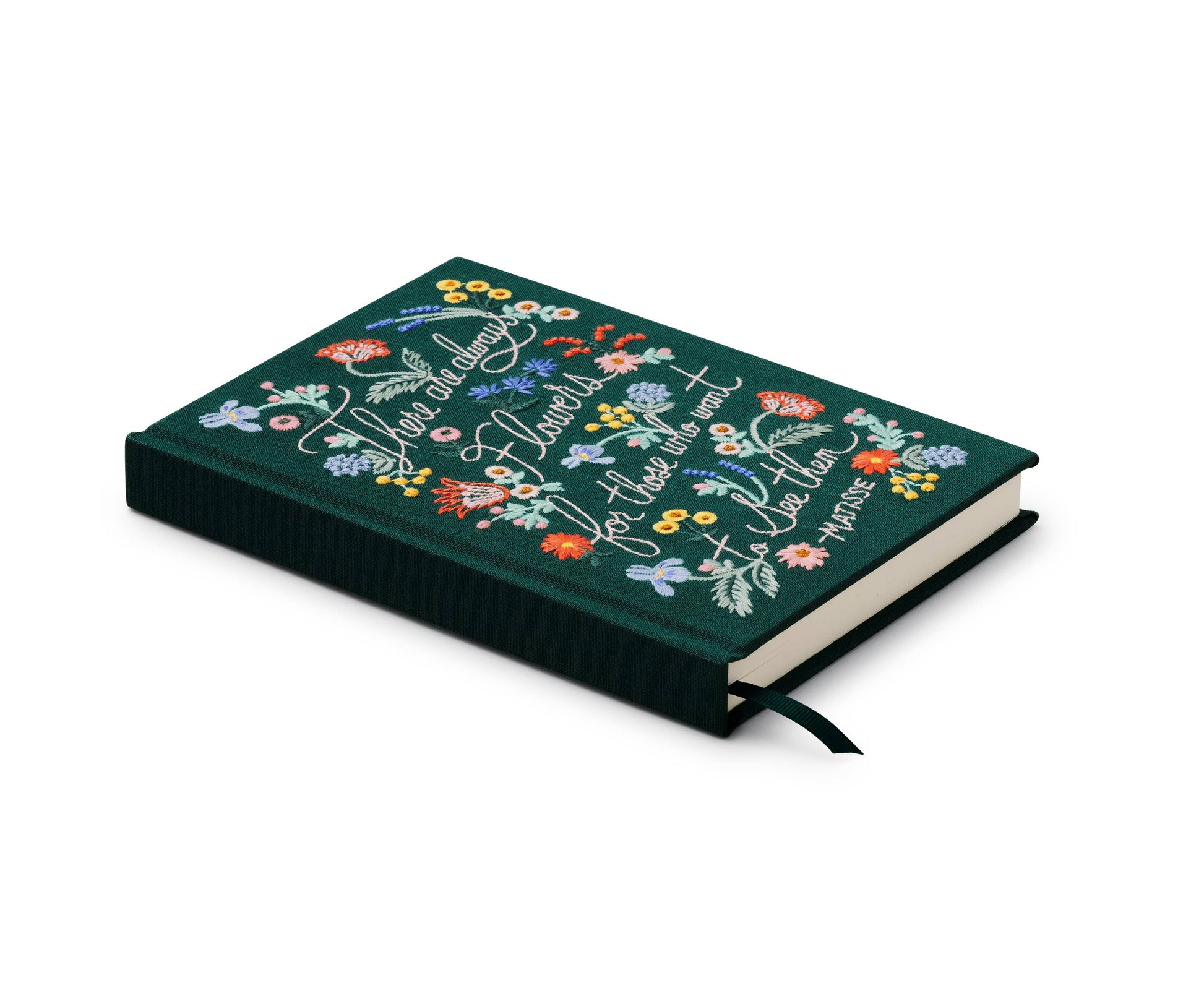 Embroidered Journal – Elegant Keepsake with Matisse Quote - Wordkind Stationery Boutique