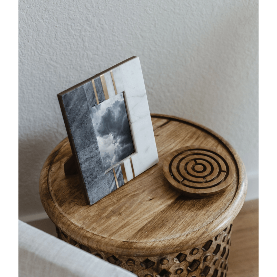 Hand Carved Marble Sammita Picture Frame | Elegant Fair Trade Gift - Wordkind Stationery Boutique