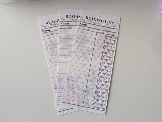 Handmade Vintage Butterfly Reading List Bookmark – Canadian Made - Wordkind Stationery Boutique