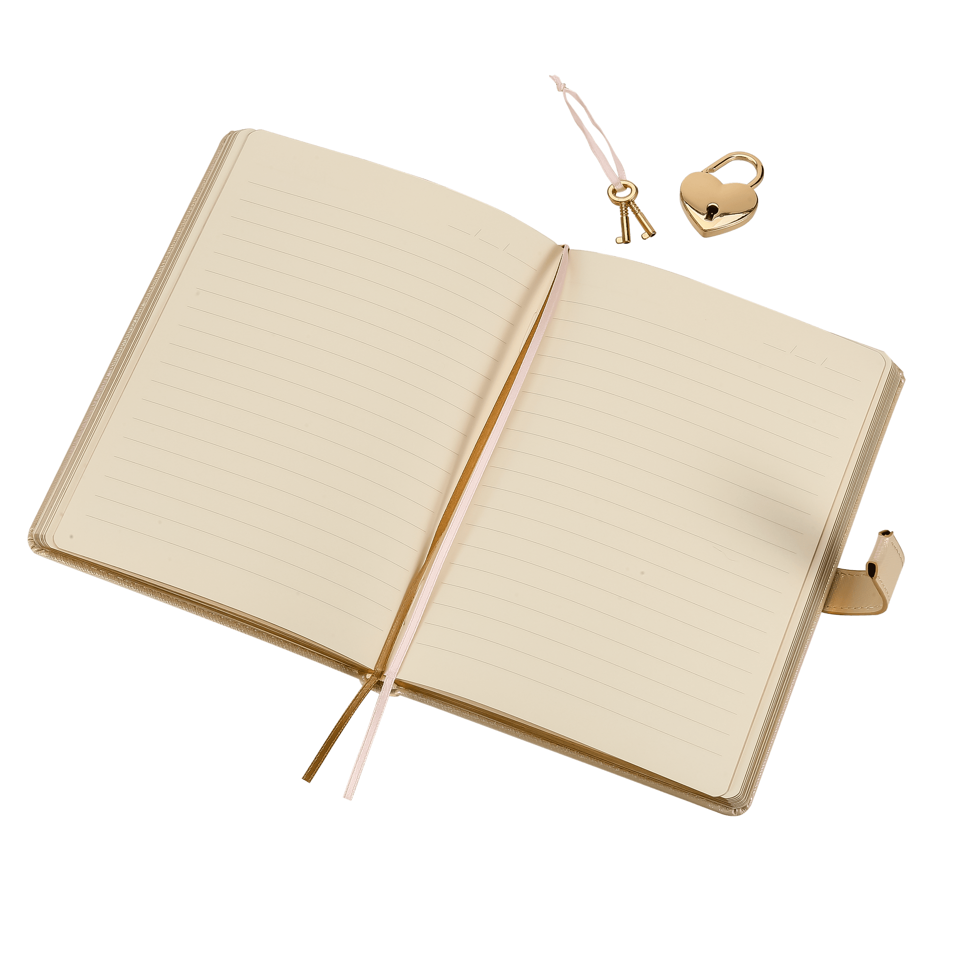 Heart Lock Diary for Girls with Key (Iridescent Pink) - Wordkind Stationery Boutique