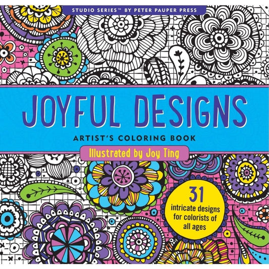 Joyful Designs Artist's Colouring Book | Meditative Patterns - Wordkind Stationery Boutique