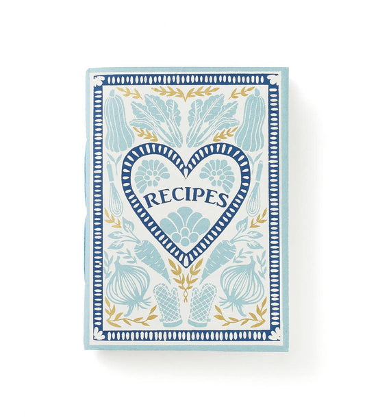 Khaana Recipe Journal Light Blue 5x7 - Recycled Paper - Wordkind Stationery Boutique