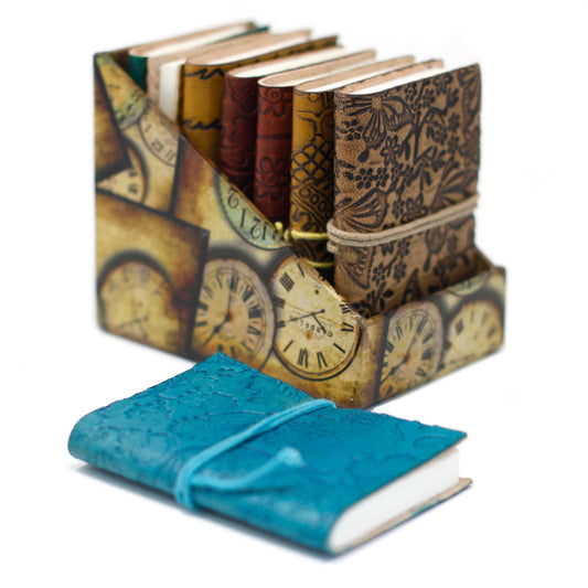 Mini Assorted Leather Notebooks (11.4x7.6cm) - Wordkind Stationery Boutique