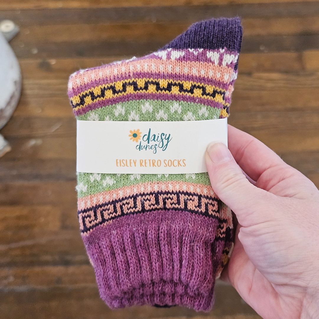 Nordic Retro Cabin Socks | Warmest Socks of the Season - Wordkind Stationery Boutique