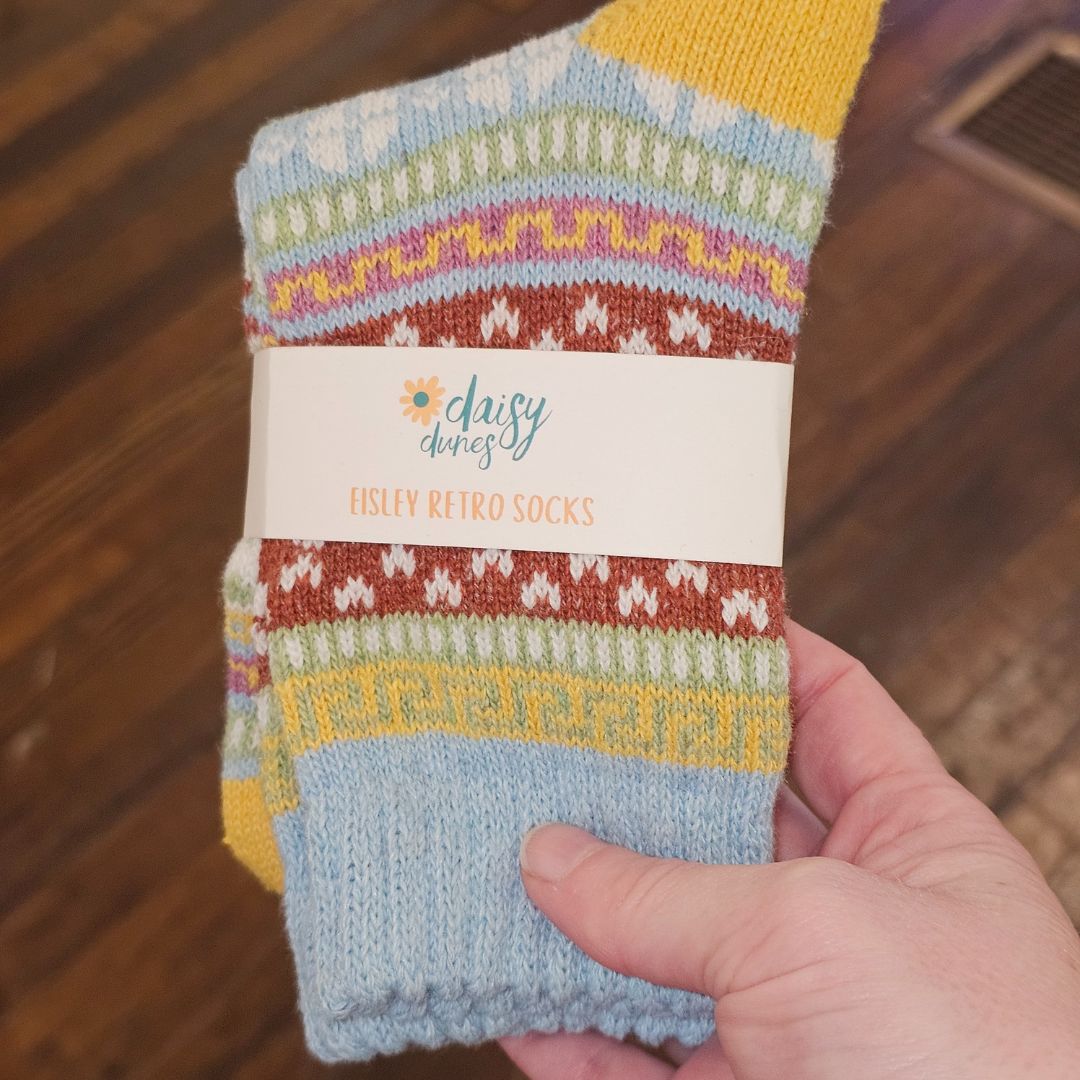 Nordic Retro Cabin Socks | Warmest Socks of the Season - Wordkind Stationery Boutique