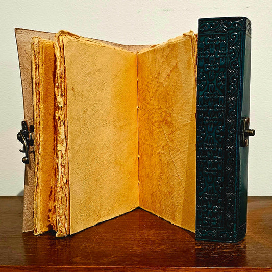 Oak Tree Green Leather Journal - Wordkind Stationery Boutique