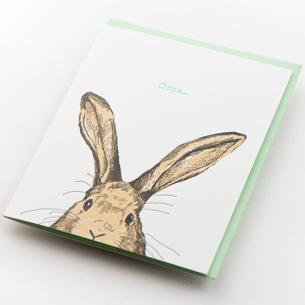 Oops Rabbit Card - Wordkind Stationery Boutique