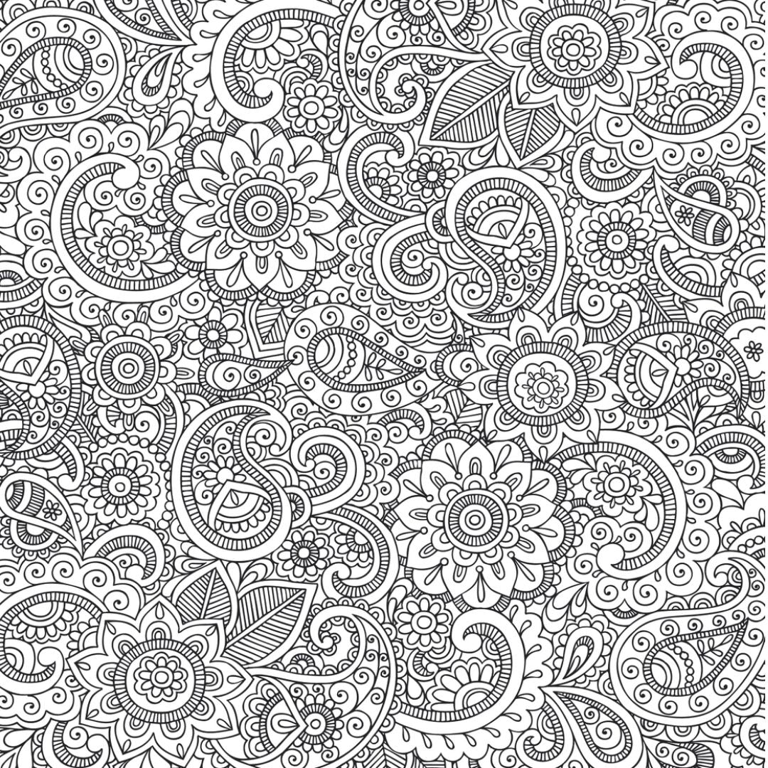 Peaceful Paisleys Artist's Colouring Book | Relaxing Art for All - Wordkind Stationery Boutique