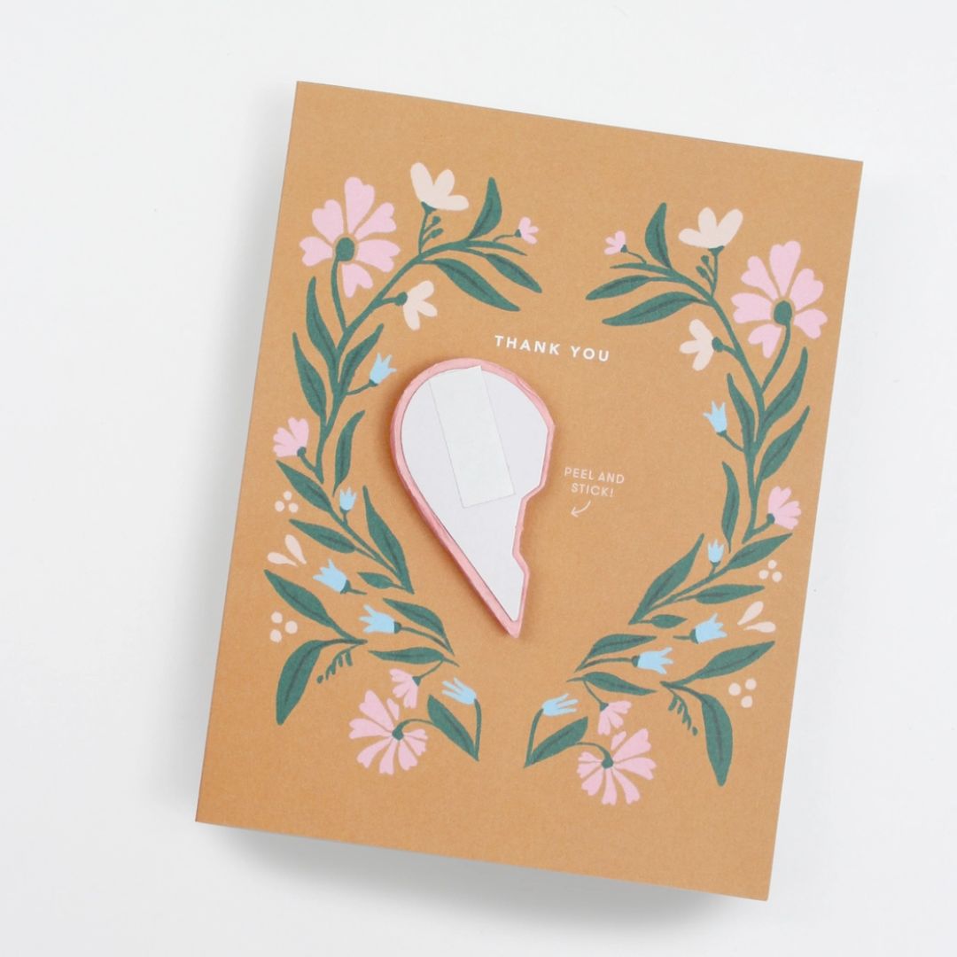 Pop - Up Card - Floral Heart - Thank You Card - Wordkind Stationery Boutique