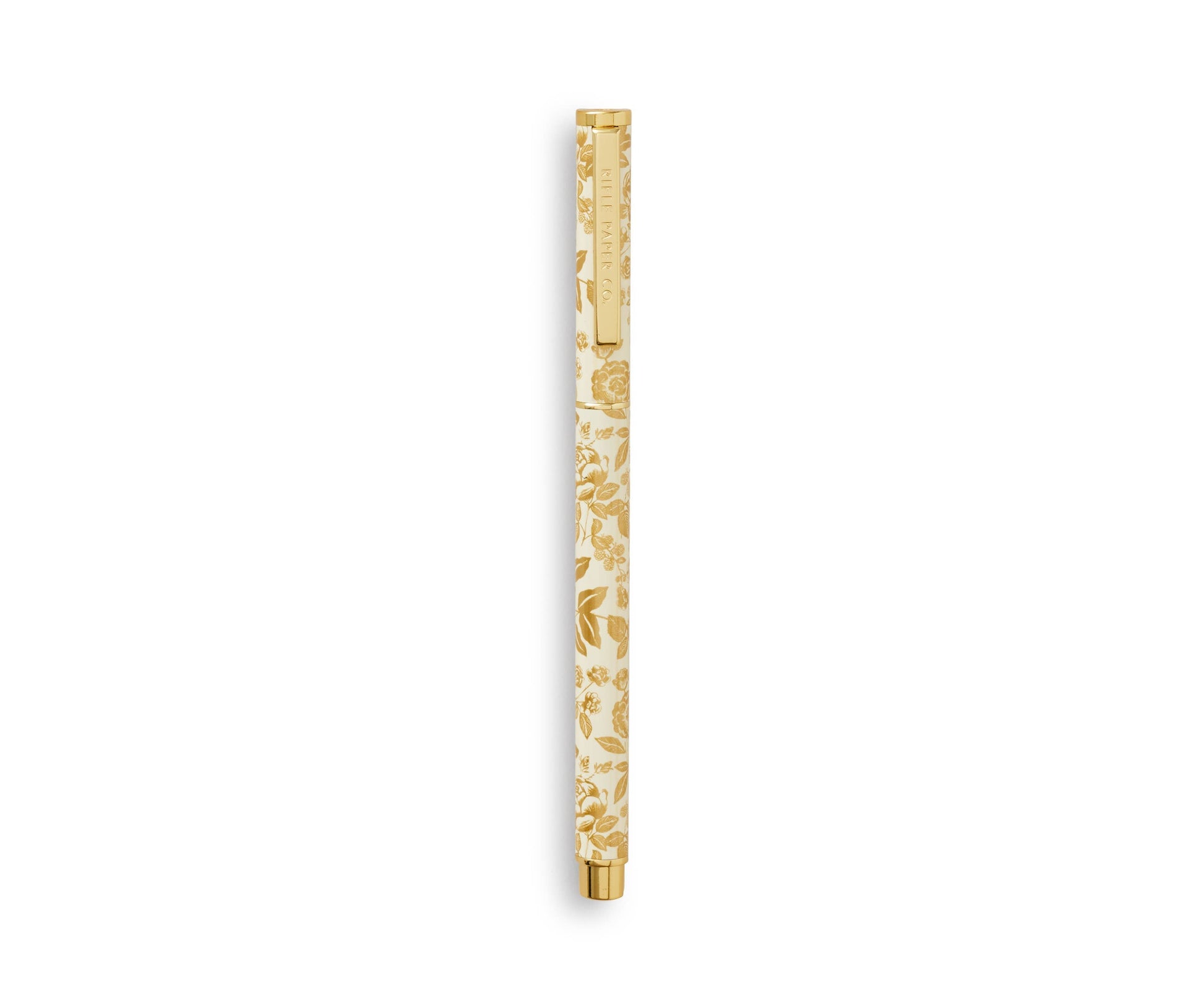 Rifle Paper Co English Rose Pen – Elegant Rollerball Pen with Golden Roses - Wordkind Stationery Boutique