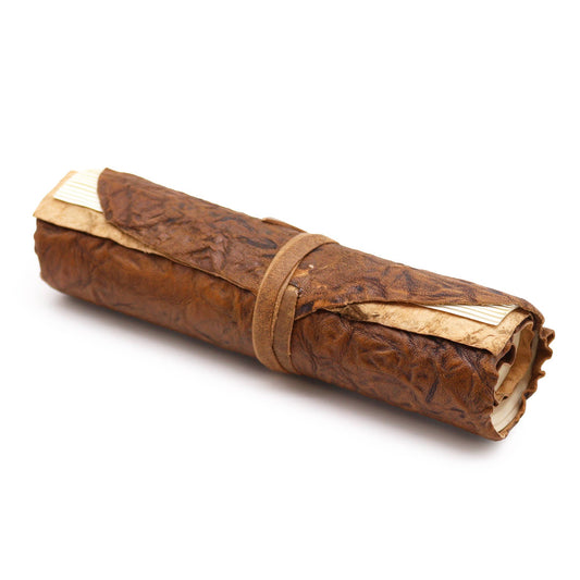 Rolled Leather Travel - Natural (21x15cm) - Wordkind Stationery Boutique